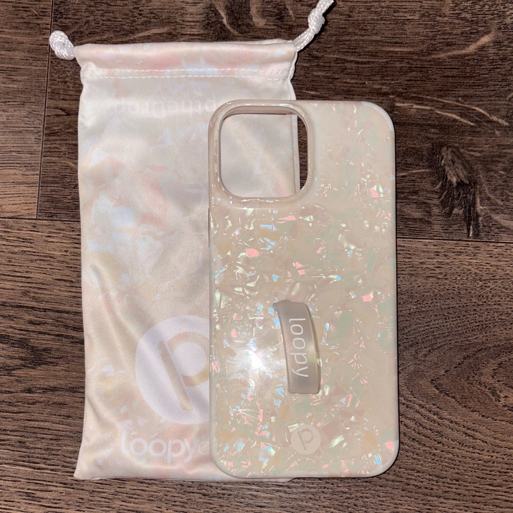 Loopy Case Iridescent Cream iPhone 13 Pro Max Case